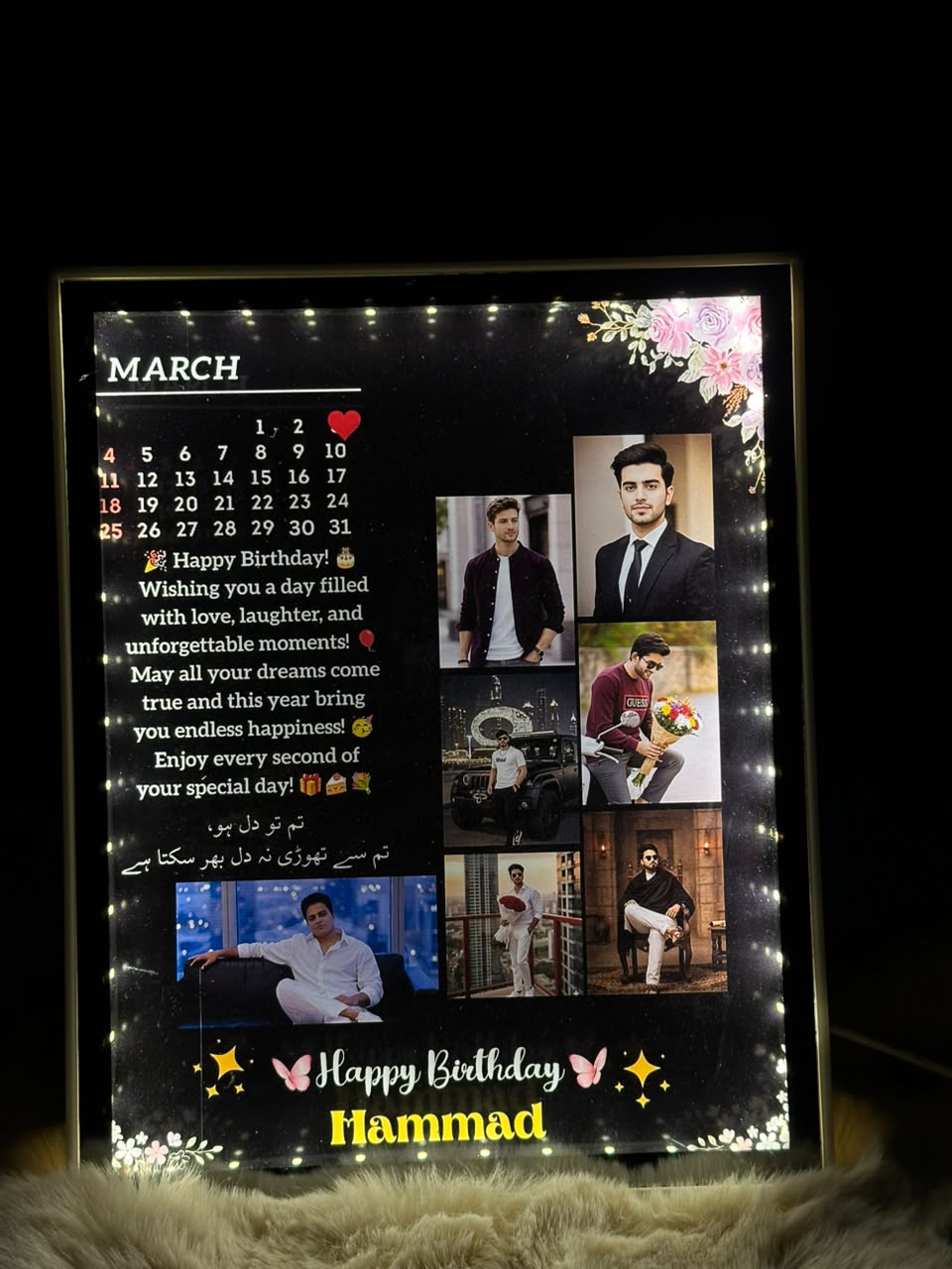 Customize Birthday Led Photo Frame
