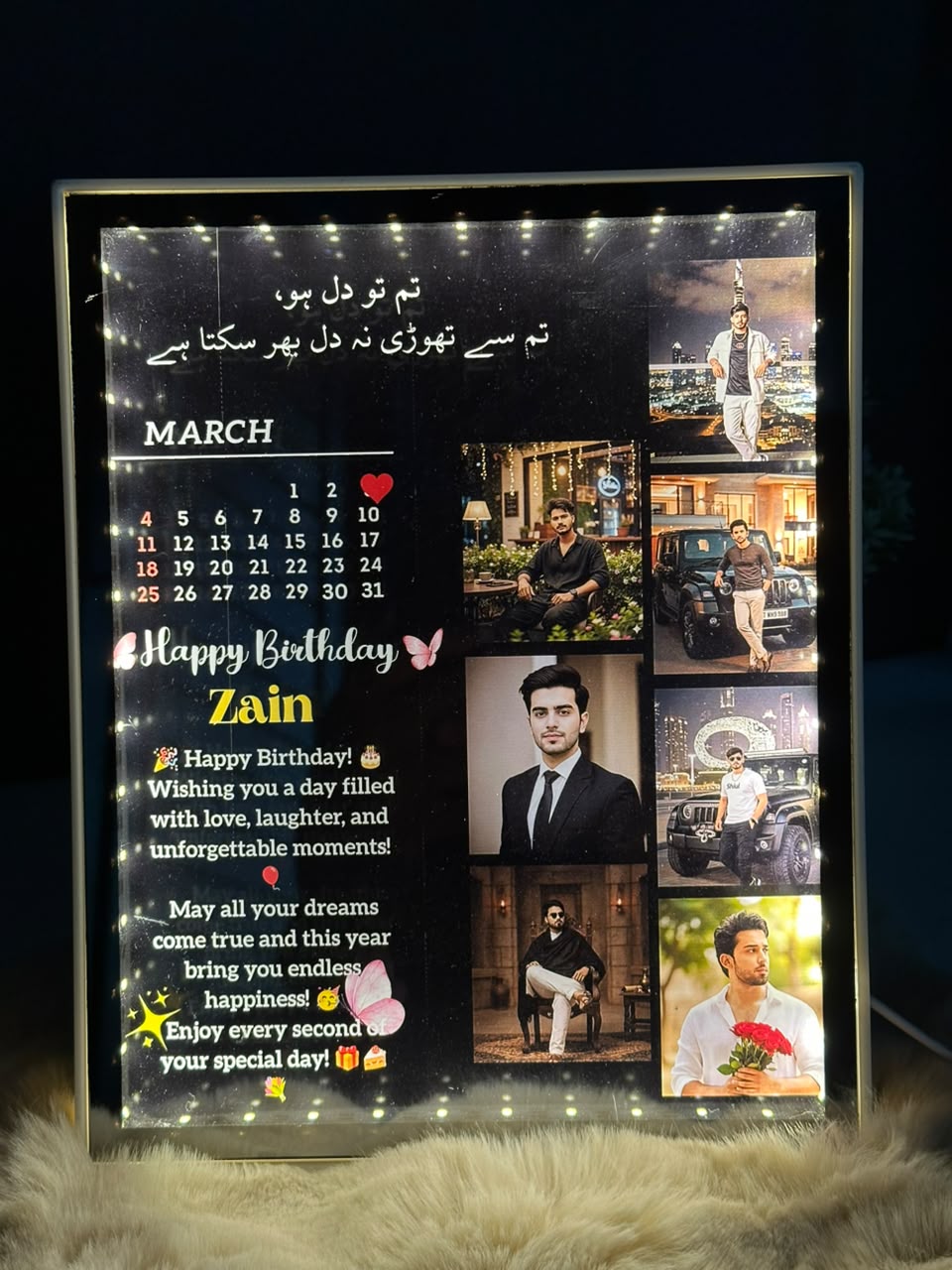 Customize Birthday Led Photo Frame
